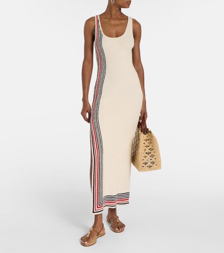 Abito midi in misto cotone a righe - Rabanne - Modalova