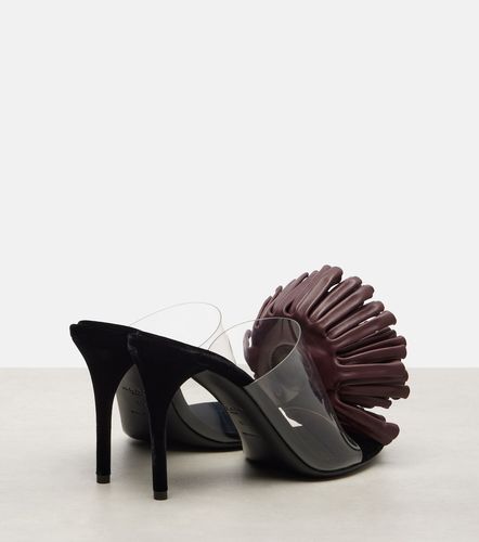 Floral-applique asymmetric mules - Alaia - Modalova