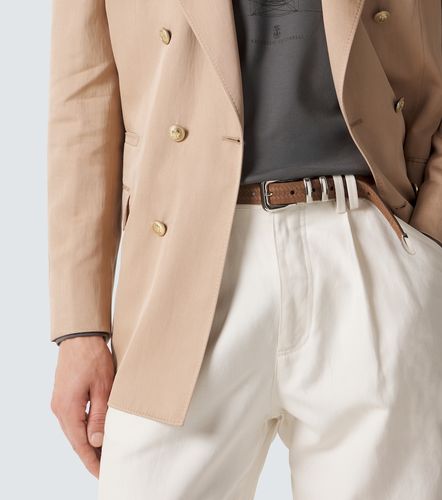 Debossed leather belt - Brunello Cucinelli - Modalova