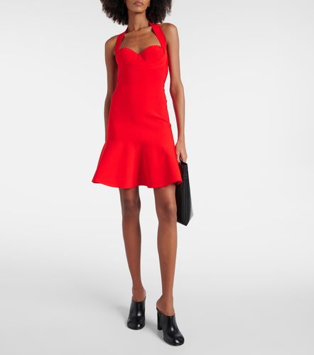 Alaïa Abito corto a coste con scollo all’americana - Alaia - Modalova