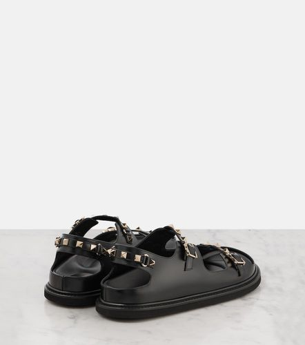Rockstud leather flat sandals - Valentino Garavani - Modalova