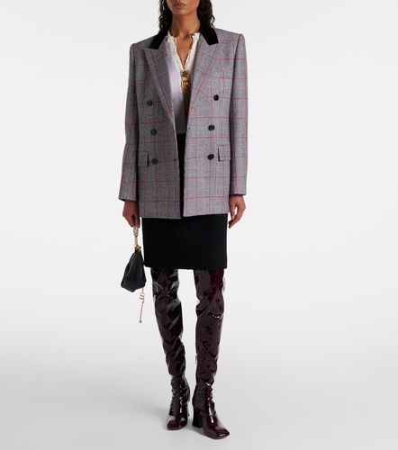 Checked double-breasted wool jacket - Chloe - Modalova