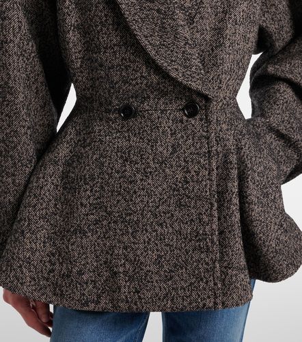 Herringbone peplum wool-blend coat - Chloe - Modalova