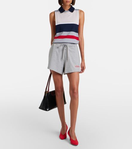 Shorts de jersey de algodón con logo - Versace - Modalova