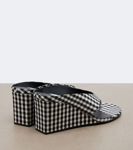Alaia Cube gingham wedge sandals - Alaia - Modalova