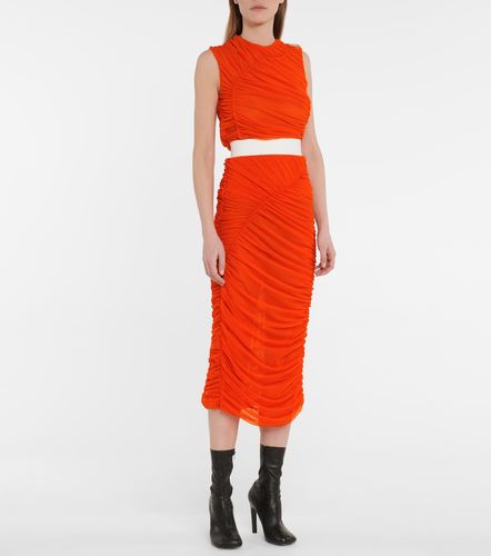 Ruched mesh midi skirt - Dries Van Noten - Modalova