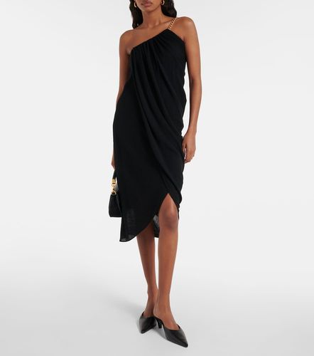 One-shoulder virgin wool midi dress - Chloe - Modalova