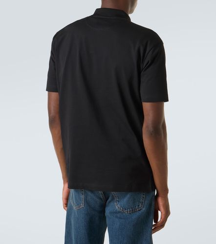 Polo de piqué de algodón con Re-Nylon - Prada - Modalova