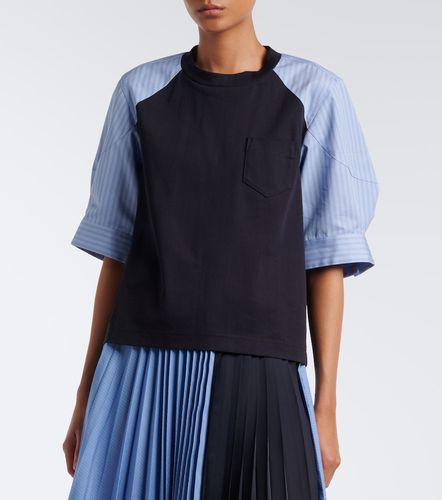 Sacai Camiseta de algodón a rayas - Sacai - Modalova