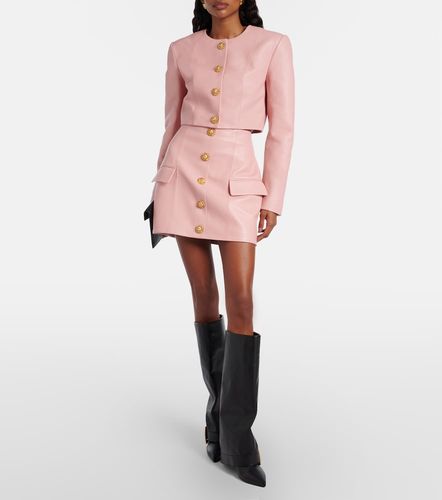 Balmain Minifalda de piel - Balmain - Modalova