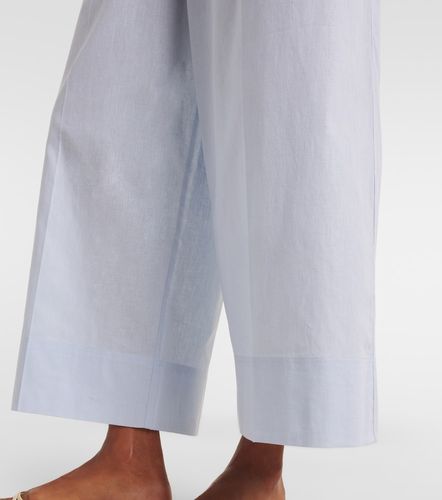 Pantaloni a gamba larga in cotone e lino - Toteme - Modalova