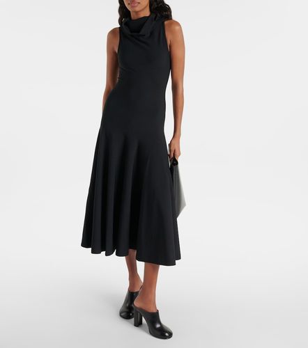 Alaïa Abito midi in jersey con cappuccio - Alaia - Modalova