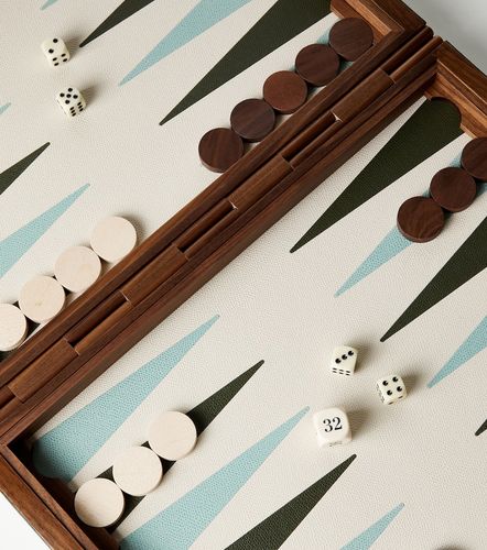 Set da backgammon in pelle e legno - Giobagnara - Modalova