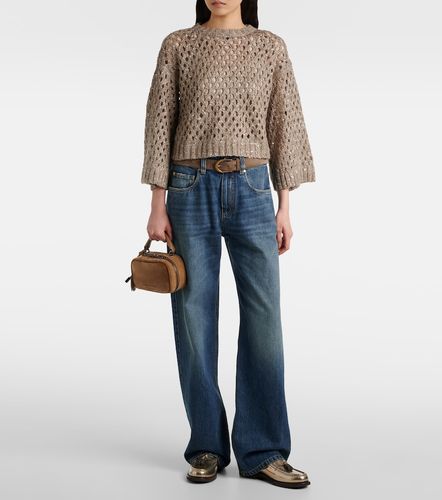 Pullover in maglia traforata - Brunello Cucinelli - Modalova