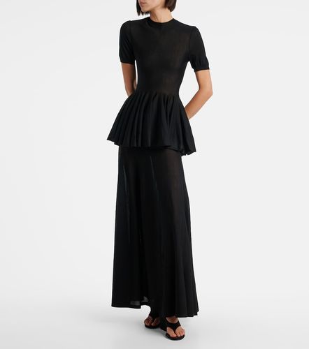 Alaia Flared virgin wool maxi skirt - Alaia - Modalova