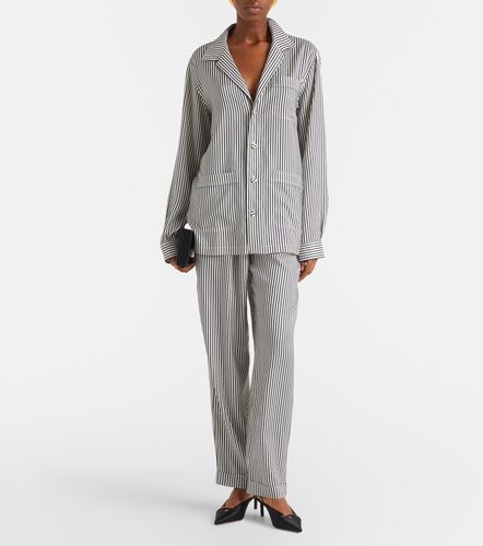 Striped oversized silk shirt - Tom Ford - Modalova