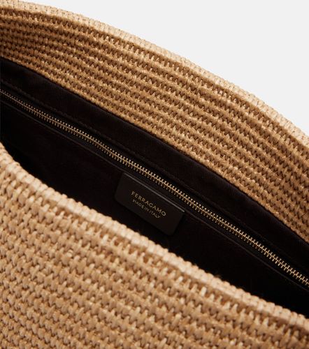 Medium raffia shoulder bag - Ferragamo - Modalova