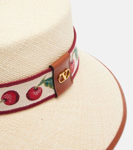 Cherryfic straw bucket hat - Valentino - Modalova