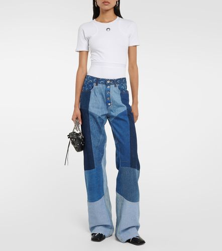 Jeans a gamba larga rigenerati - Marine Serre - Modalova