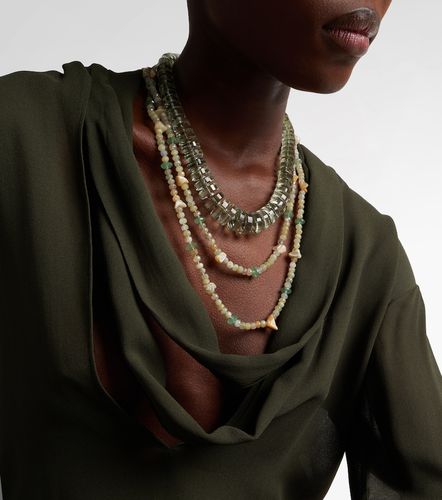 Collana con perline e pietre preziose - Ileana Makri - Modalova