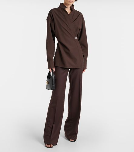 Ferragamo Camisa envolvente de lana - Ferragamo - Modalova