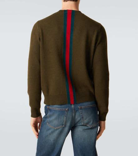 Gucci Pullover Web Stripe in lana - Gucci - Modalova