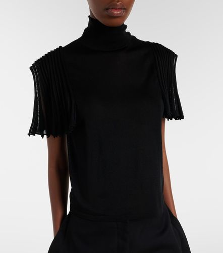 Alaïa Top a collo alto semitrasparente - Alaia - Modalova