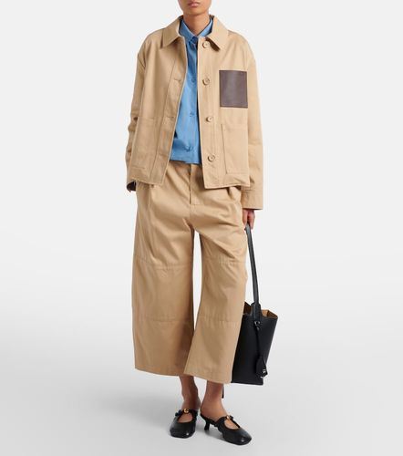 Pantaloni cropped a gamba larga in cotone - Loewe - Modalova