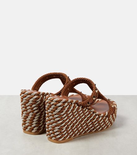Rockstud leather wedge espadrilles - Valentino Garavani - Modalova