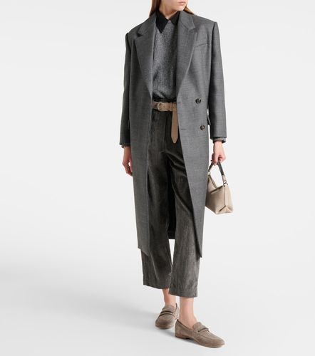 Pantaloni dritti in cotone plissé - Brunello Cucinelli - Modalova