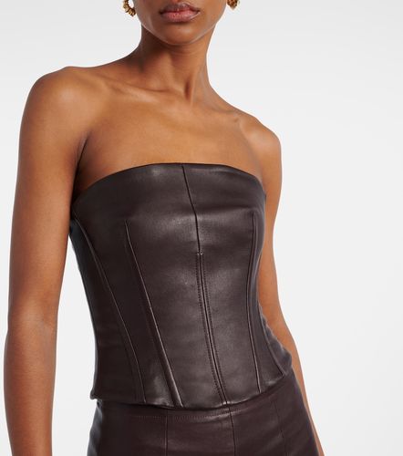 Rosalia strapless leather top - Stouls - Modalova