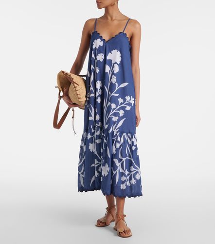 Vestido largo de algodón estampado - Juliet Dunn - Modalova