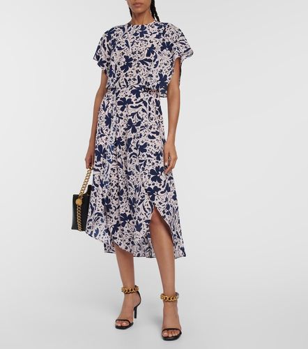 Abito midi in seta con stampa floreale - Stella McCartney - Modalova