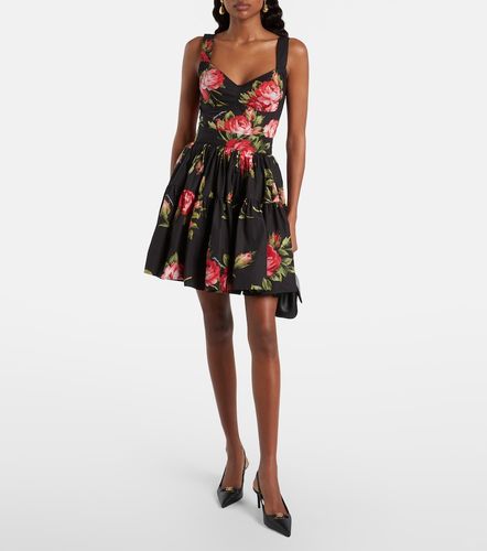 Floral cotton-blend bustier top - Dolce&Gabbana - Modalova