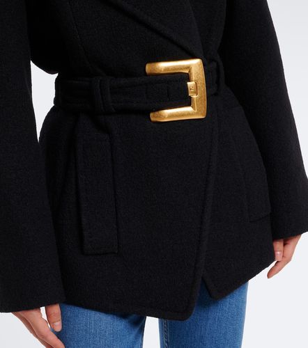 Abrigo cruzado de lana virgen - Balmain - Modalova