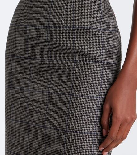 Mugler Houndstooth wool midi dress - Mugler - Modalova