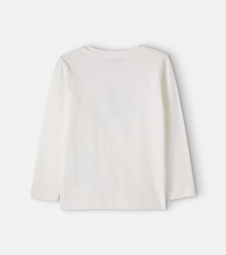 Camiseta de algodón estampada adornada - Monnalisa - Modalova