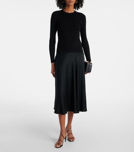 Vestido midi Vaughn con satén - Veronica Beard - Modalova
