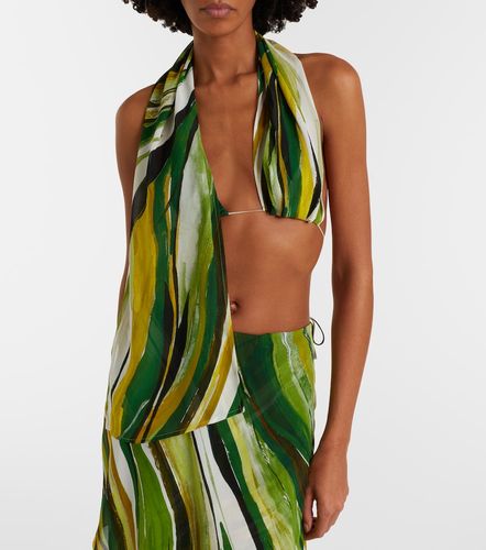 Printed silk scarf bra top - Christopher Esber - Modalova