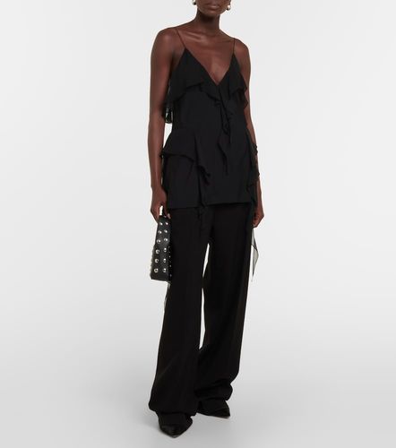 Top Piet in chiffon di seta con volant - Khaite - Modalova