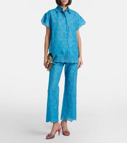 Pantaloni regular in cotone sangallo - Valentino - Modalova