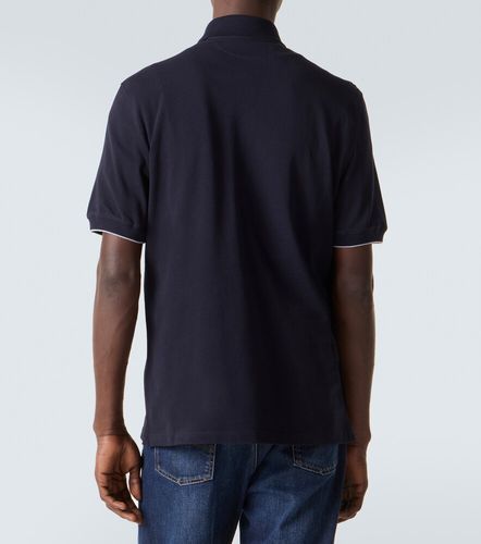 Polo de piqué de algodón bordado - Brunello Cucinelli - Modalova