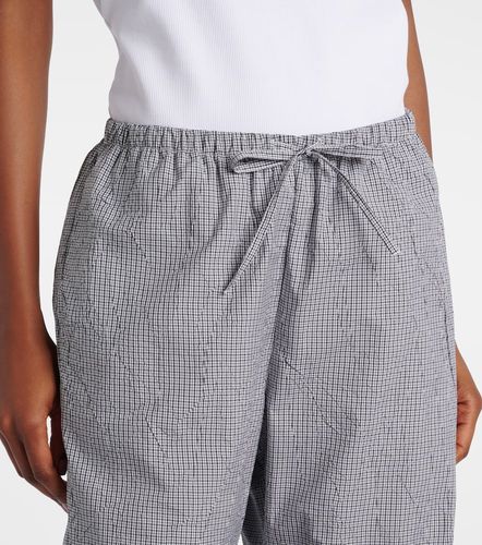 Checked cotton-blend pajama pants - Rohe - Modalova