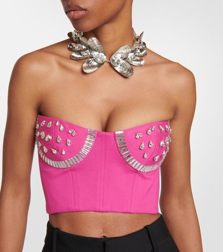 Area Top bustier con cristalli - Area - Modalova