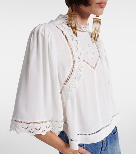 Top Frany in crêpe e sangallo - Isabel Marant - Modalova