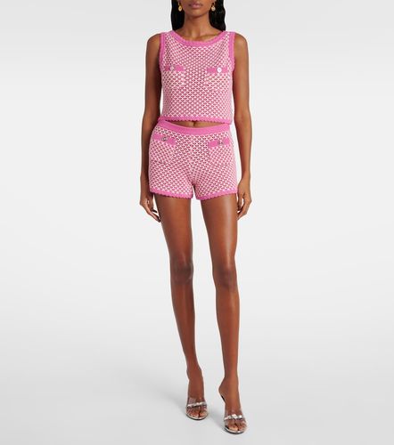 Shorts de croché en mezcla de algodón - Versace - Modalova