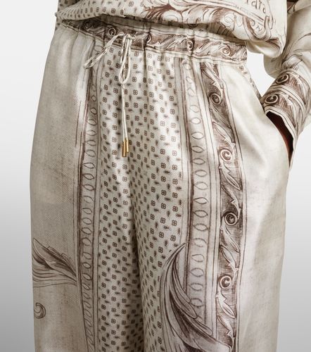 Rive printed silk satin wide-leg pants - Max Mara - Modalova