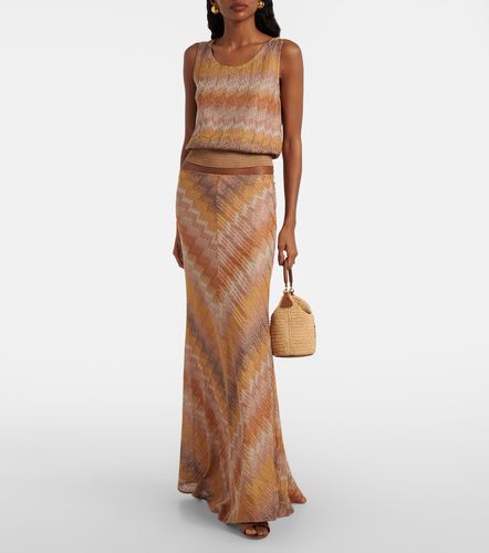 Gonna lunga con lamé a zig-zag - Missoni - Modalova