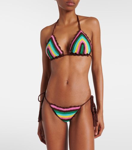 Top de bikini de croché a rayas - Anna Kosturova - Modalova