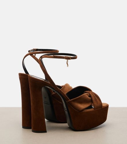 Franciane leather platform sandals - Saint Laurent - Modalova
